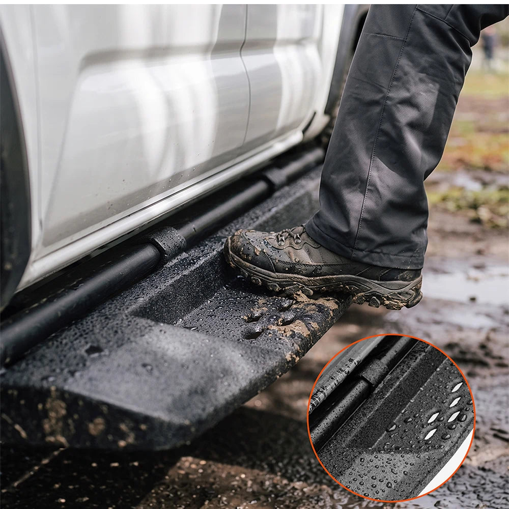 SNAILFLY 600 lbs Running Boards Side Steps fit for Ford Bronco 4-Door with Factory Rock Rails