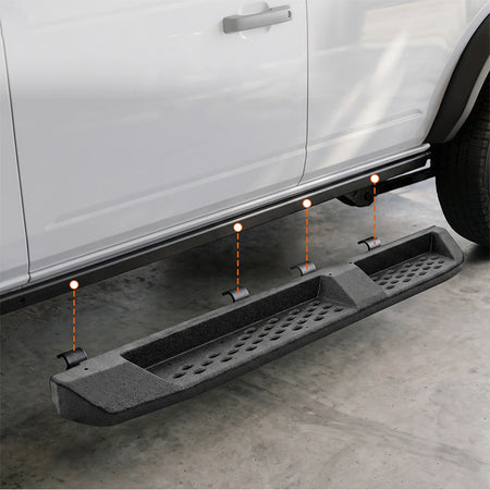 SNAILFLY 600 lbs Running Boards Side Steps fit for Ford Bronco 4-Door with Factory Rock Rails