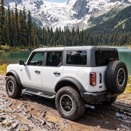 SNAILFLY 600 lbs Running Boards Side Steps fit for Ford Bronco 4-Door with Factory Rock Rails