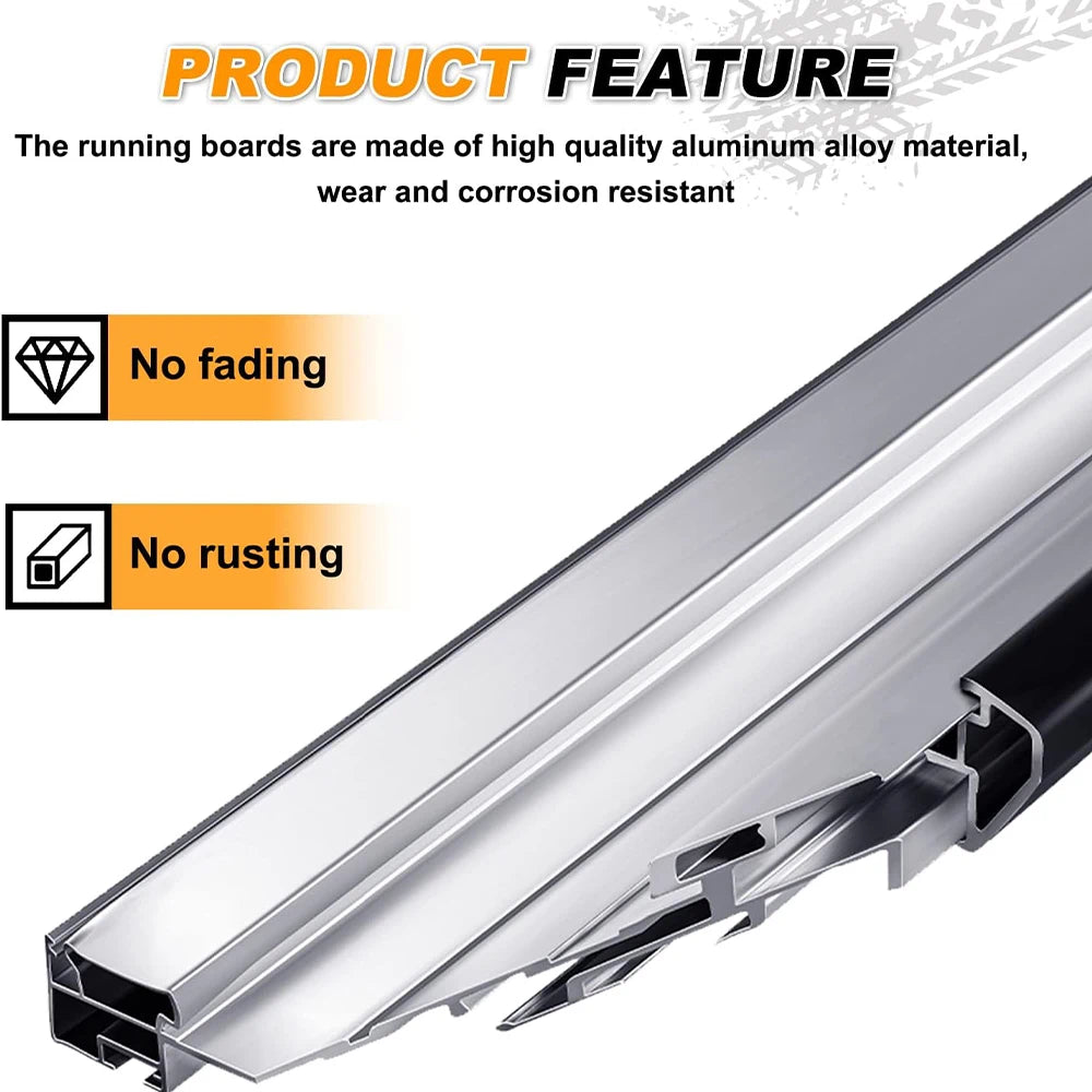 SNAILFLY 350 lbs Running Boards Side Steps fit for 2011-2021 Jeep Grand Cherokee