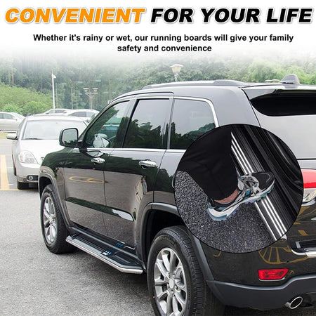 SNAILFLY 350 lbs Running Boards Side Steps fit for 2011-2021 Jeep Grand Cherokee