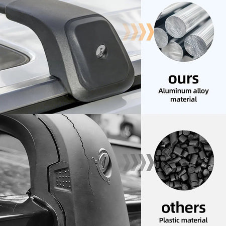 SNAILFLY 330 lbs Lockable Roof Rack Crossbars fit for 2019-2025 Hyundai Palisade with Flush Side Rails