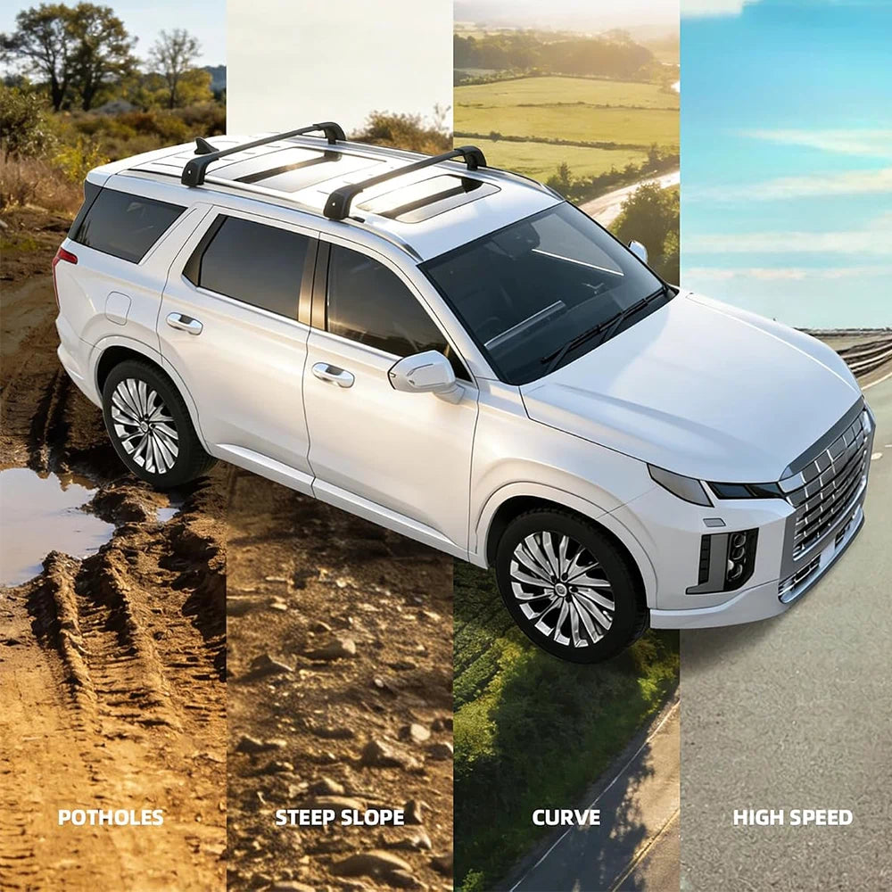 SNAILFLY 330 lbs Lockable Roof Rack Crossbars fit for 2019-2025 Hyundai Palisade with Flush Side Rails