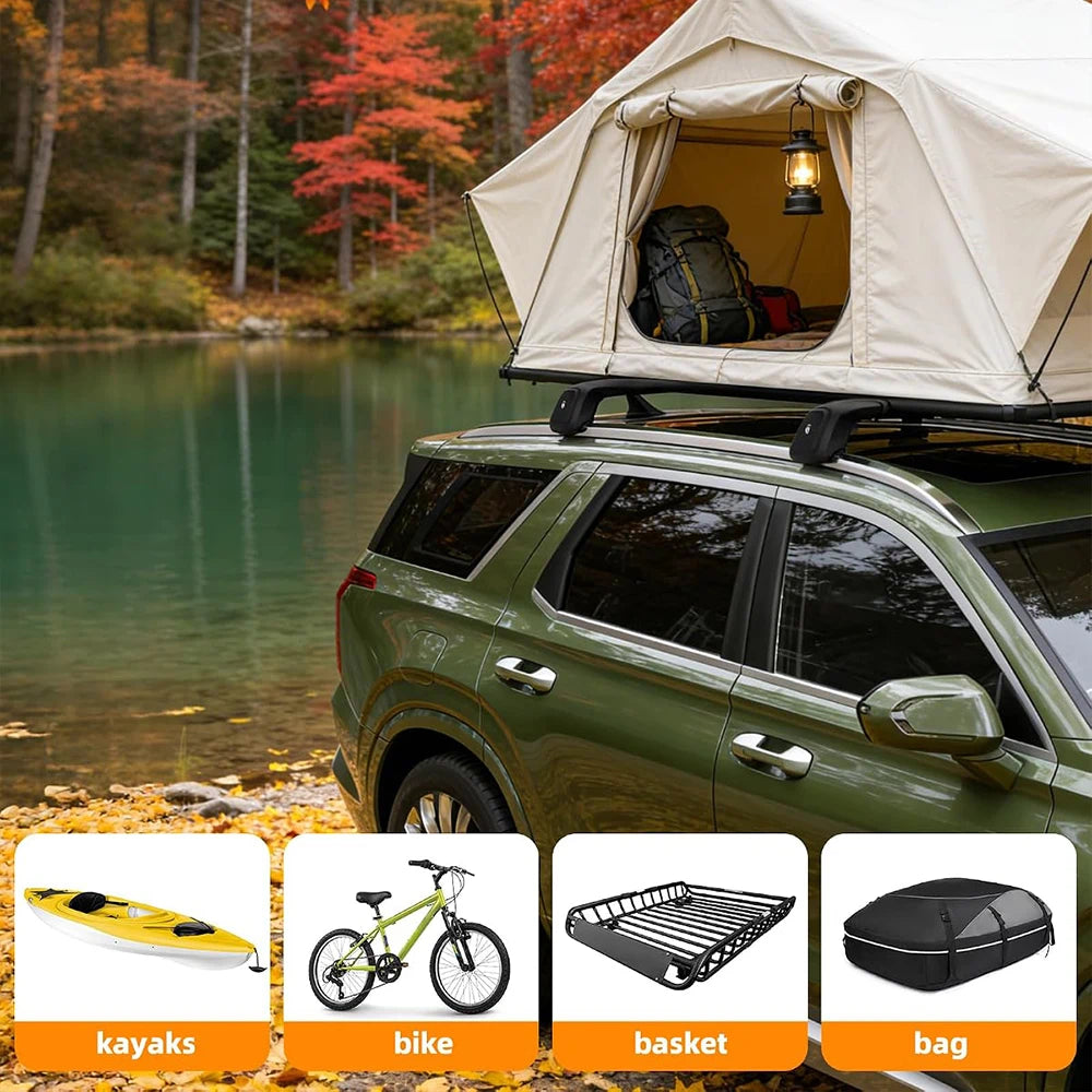 SNAILFLY 330 lbs Lockable Roof Rack Crossbars fit for 2019-2025 Hyundai Palisade with Flush Side Rails