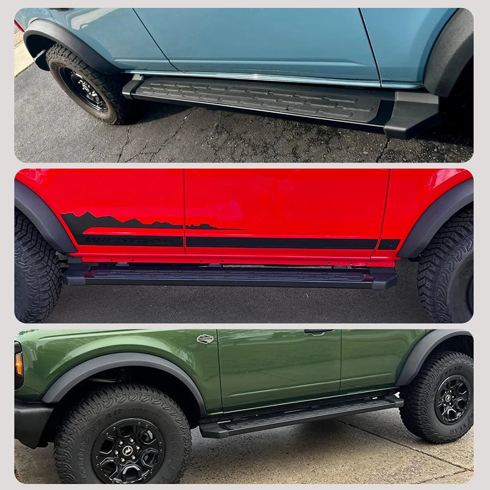 SNAILFLY 600 lbs Wide ABS Anti-Slip Running Boards Side Steps fit for Ford Bronco 4-Door