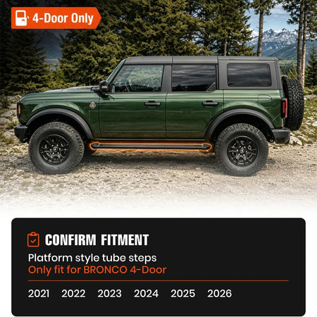 SNAILFLY 600 lbs Wide ABS Anti-Slip Running Boards Side Steps fit for Ford Bronco 4-Door